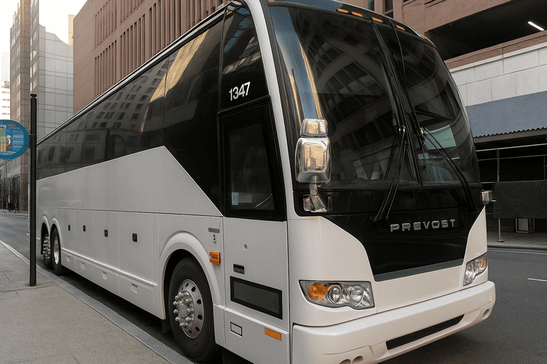 a Charter Bus Rental New York City coach bus