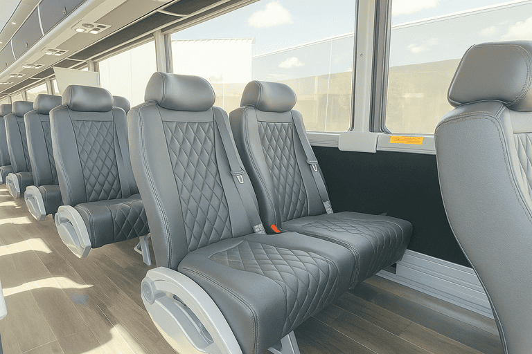 interior of Charter Bus Rental New York City charter bus